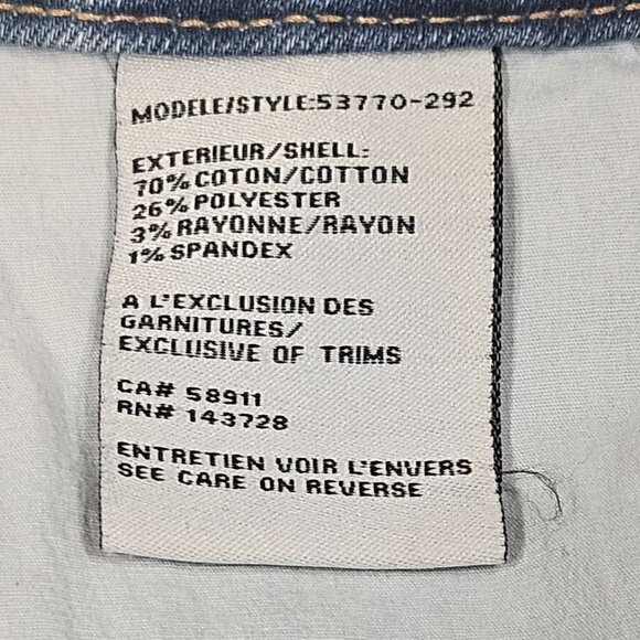 Tribal Caroline Cropped Wide Leg Jeans Size 8 Light Wash Button Front - Picture 8 of 9